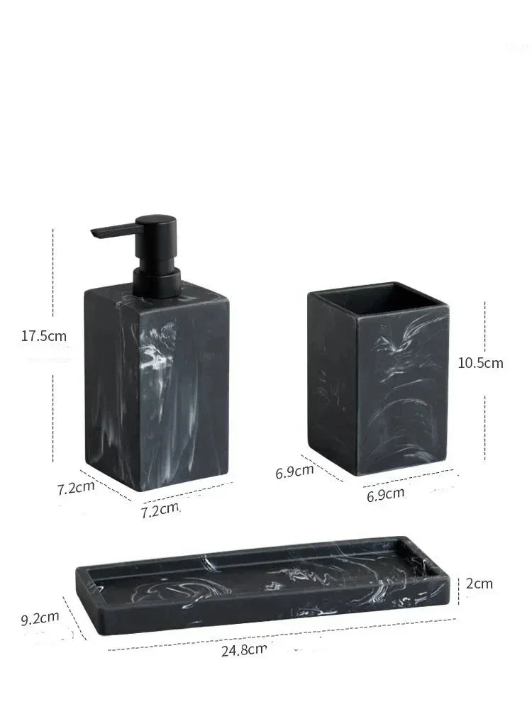 Kit de mármore de luxo para banheiro - Valenthe